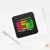 Reggae Vibez Vierkante Sticker (Envelop)