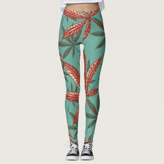 Reggae Vibrations - Power Yoga Leggings (Voorkant)