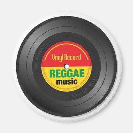 Reggae Vinyl 45 Magnet (Voorkant)