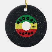 Reggae Vinyl Record kerstversiering Keramisch Ornament (Voorkant)