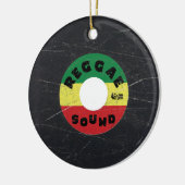 Reggae Vinyl Record kerstversiering Keramisch Ornament (Links)