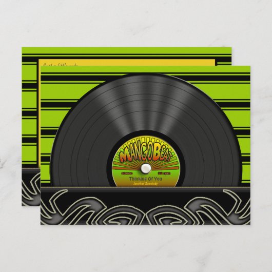  Reggae Vinyl Record Persoonlijke Briefkaarten (Voorkant / Achterkant)