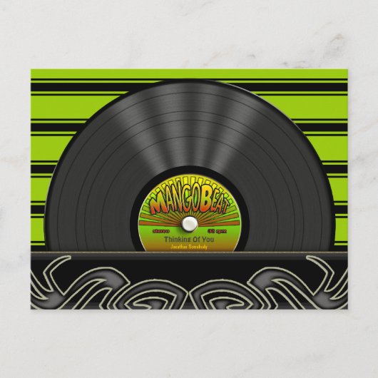  Reggae Vinyl Record Persoonlijke Briefkaarten (Voorkant)