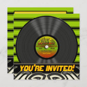  Reggae Vinyl Record-uitnodigingen Kaart (Voorkant / Achterkant)