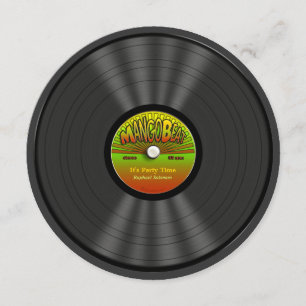 Reggae Vinyl Record-uitnodigingen Kaart
