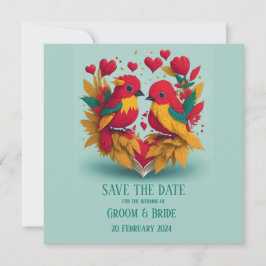 Reggae Vogels Save The Date Kaart