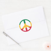 Reggae vredesvlag ronde sticker (Envelop)