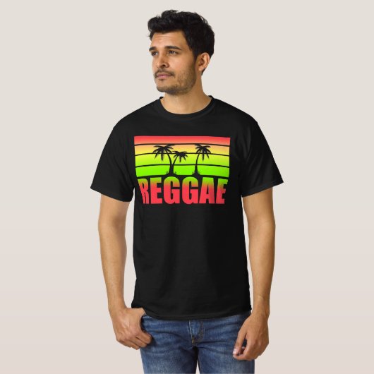 Reggae Wah Gwan Ja Mon Jamaica Rastafari Rasta T-shirt (Voorkant volledig)