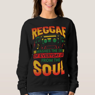 Reggae wast het vuil van het dagelijks leven van d trui