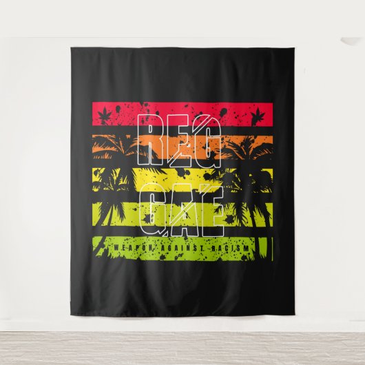 Reggae Weapon tegen racisme Wandkleed (Voorkant)