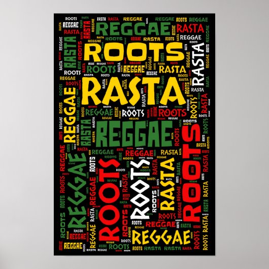 Reggae WordArt Poster (Voorkant)