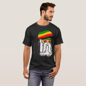Reggae Xmas Santa Rasta Kerstmis Rasta Rastafari T-shirt (Voorkant volledig)