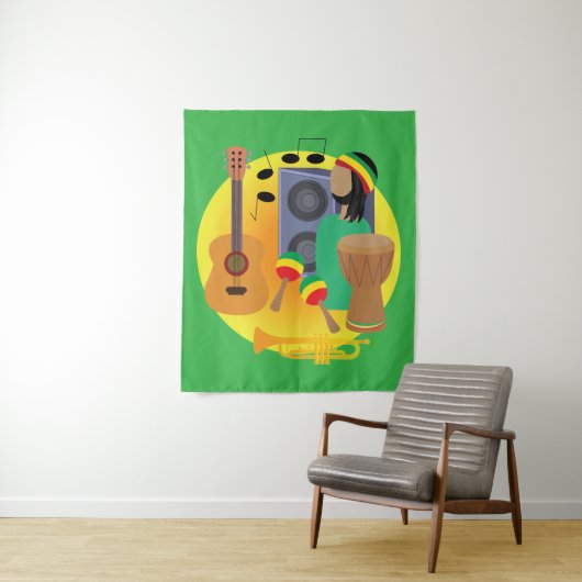 Reggaemuziek Wandkleed (In situ)