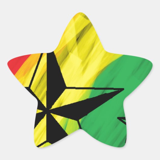 reggastralen ster sticker (Voorkant)