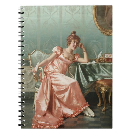 Reggianini die een brief notitieboek componeert (Voorkant)