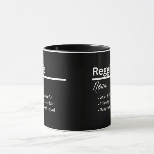 Reggie Boy Name Definition Personalized Mug Mok (Midden)