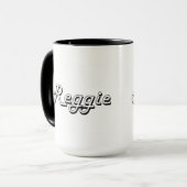 Reggie Classic Retro Name Design Mok (Voorkant links)
