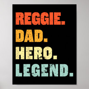 Reggie Dad Hero Legend Gepersonaliseerde aangepast Poster