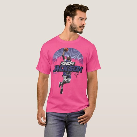 Reggie Jackson Los Angeles C Skyline T-shirt (Voorkant volledig)