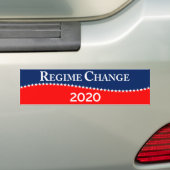 Regime Verandering 2020 met sterren Bumpersticker (Op auto)