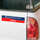 Regime Verandering 2020 met sterren Bumpersticker (Op Truck)
