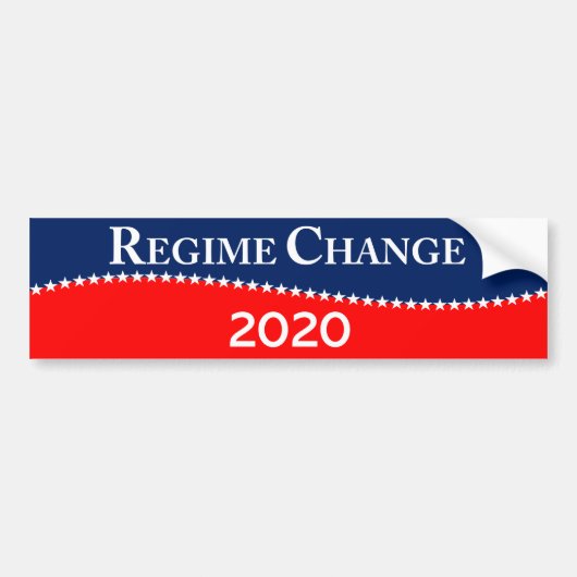 Regime Verandering 2020 met sterren Bumpersticker (Voorkant)