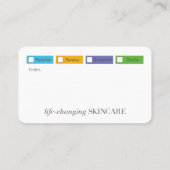 Regimen Biz-kaarten met kleurenselectievakjes Visitekaartje (Achterkant)