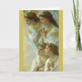Regina Angelorum, Bouguereau 1900, detail Angels Feestdagen Kaart