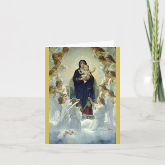 Regina Angelorum ... Bouguereau 1900 Feestdagen Kaart (Voorkant)