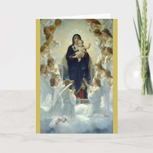 Regina Angelorum ... Bouguereau 1900 Feestdagen Kaart (Voorkant)