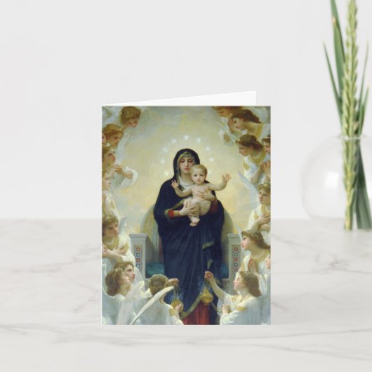 Regina Angelorum… Bouguereau 1900 Feestdagen Kaart (Voorkant)