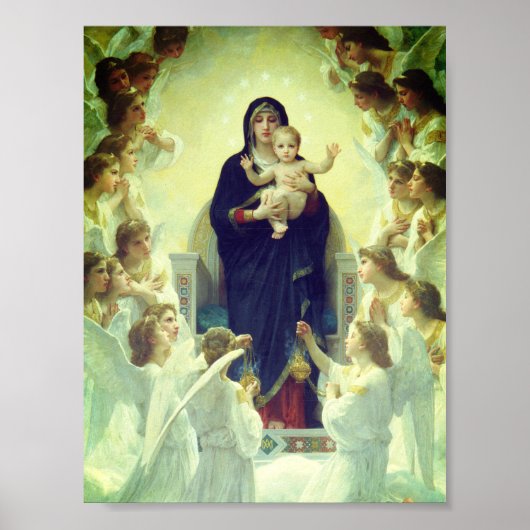 Regina Angelorum - William-Adolphe Bouguereau Poster (Voorkant)