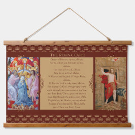 Regina Caeli met Kroon- en Verrijzenisgebed Hangend Wandkleed