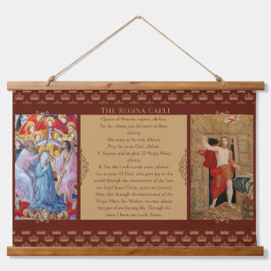 Regina Caeli met Kroon- en Verrijzenisgebed Hangend Wandkleed