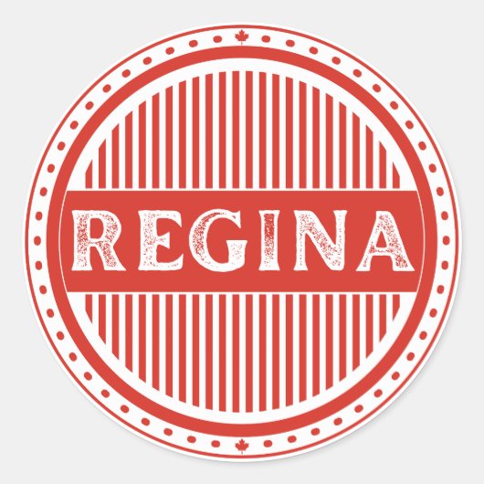 Regina City Pride Embleem – Canadese identiteit Ronde Sticker (Voorkant)