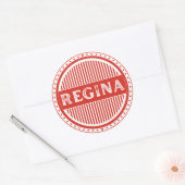 Regina City Pride Embleem – Canadese identiteit Ronde Sticker (Envelop)