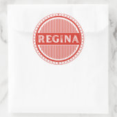 Regina City Pride Embleem – Canadese identiteit Ronde Sticker (Tas)