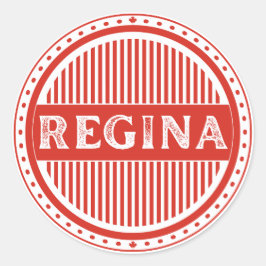 Regina City Pride Emblem – Canadian Identity Ronde Sticker