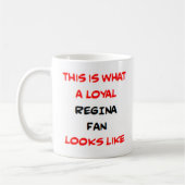 regina fan, loyal koffiemok (Links)