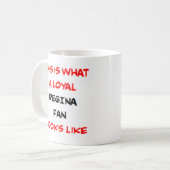 Regina-fan, trouwe koffiemok (Voorkant links)