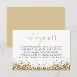 REGINA Geel Goud Glam Pailletten Wishing Well Kaar Kaart