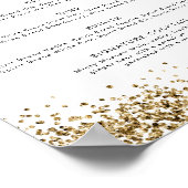 REGINA Geel Gouden Disco Let's Drink Bar Menu Pos Poster (Hoek)