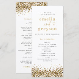 REGINA Geel Gouden Lovertjes Lange Huwelijksprogra Menu