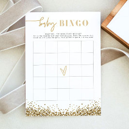REGINA Gele Gouden Lovertjes Baby Shower Bingo Spe Kaart