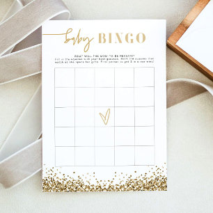 REGINA Gele Gouden Lovertjes Baby Shower Bingo Spe Kaart