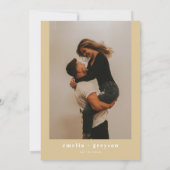 REGINA Gellow Gold Sequins Glitter Save Date Kaart (Achterkant)