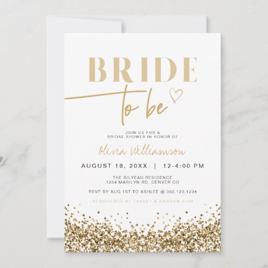 REGINA Gellow Gold Sequins Sparkly Vrijgezellenfee Kaart (Voorkant)