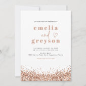 REGINA Glam Roos Gold Sequins Disco Wedding Kaart (Voorkant)