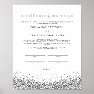 REGINA Glam Silver Sequins Poster