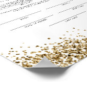 REGINA Glam Yellow Gold huwelijkscertificaat Poster (Hoek)